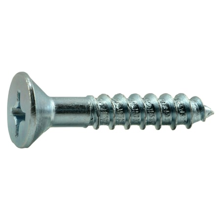 Midwest Fastener Wood Screw, #16, 1-1/2 in, Zinc Plated Steel Flat Head Phillips Drive, 50 PK 51884